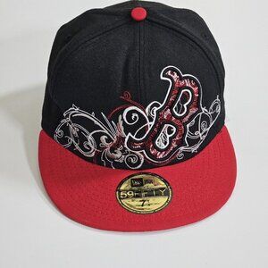 New Era Boston Red Sox Mens 7 1/4 inches 57.7cm Baseball Cap Hat 59 Fifty Wool